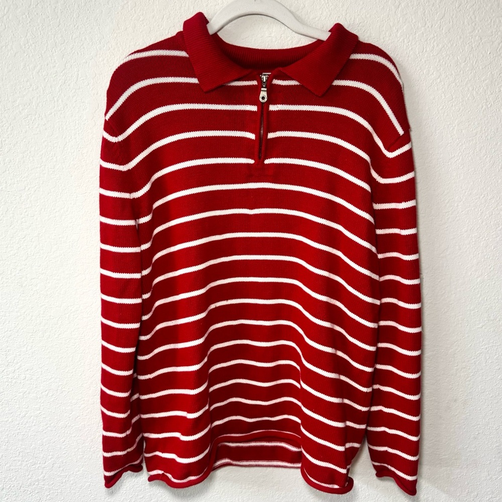 VINTAGE VILLAGER SPORT STRIPED SWEATER - Picture 2 of 7
